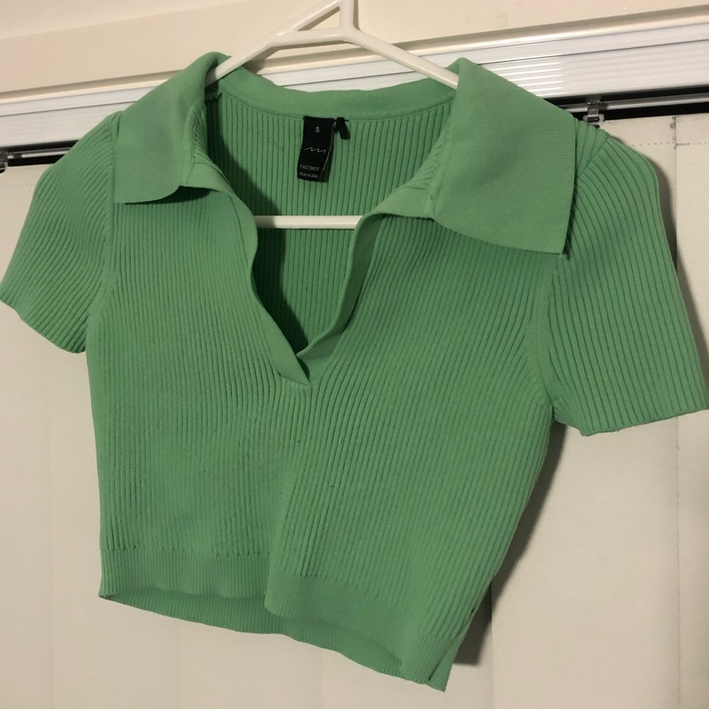 Green Crop Top